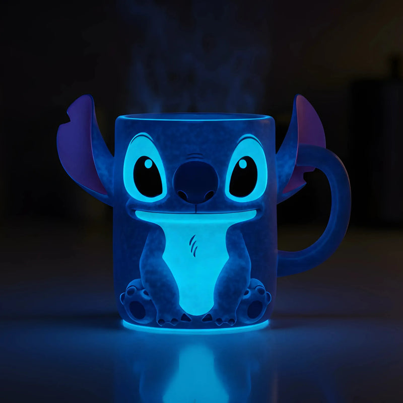 Caneca Neon 3D Stitch 400ML (Brilha no escuro) – Edição Limitada