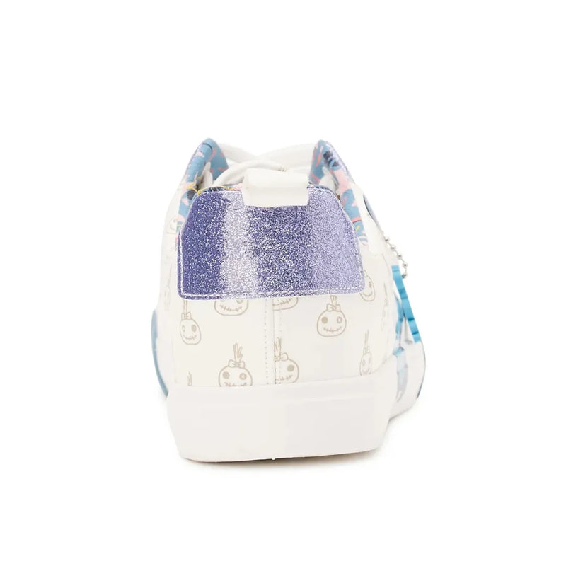 Tênis Stitch “Ohana” com Glitter Roxo e Pingente