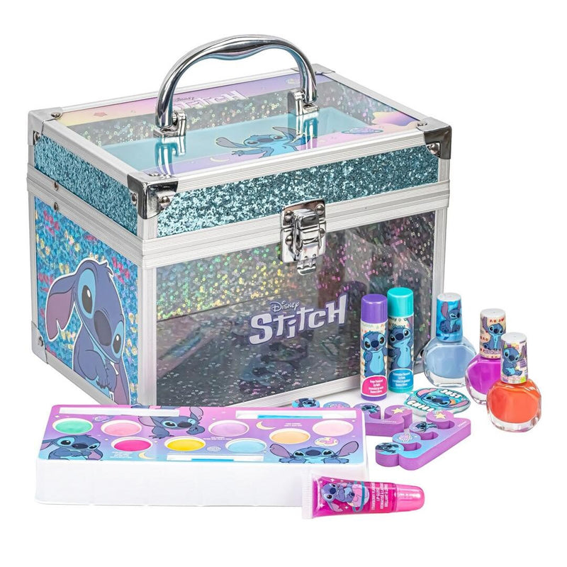 Kit de Maquiagem Stitch + Maleta Brilhante