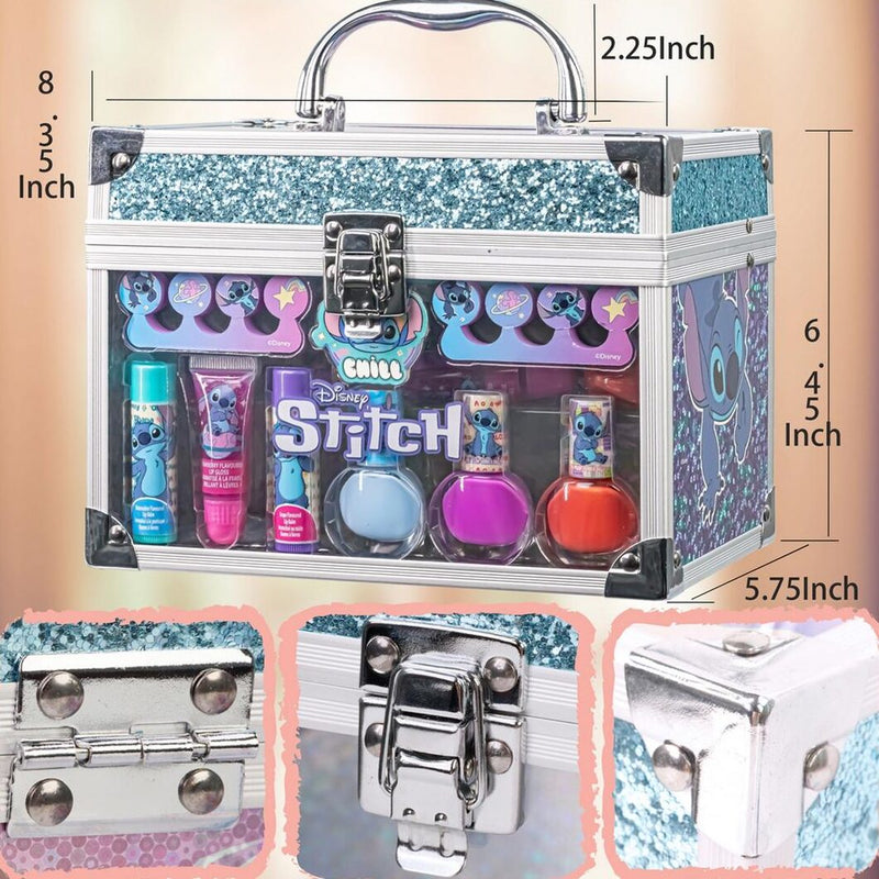 Kit de Maquiagem Stitch + Maleta Brilhante