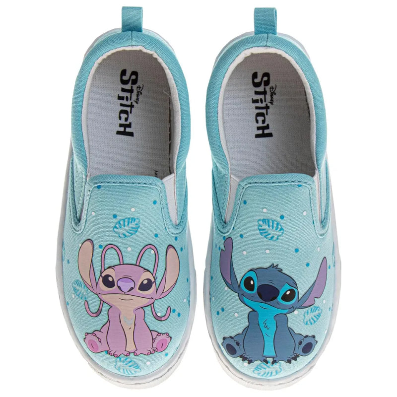 Slip-On Stitch &amp; Angel Azul Bebê com Folhagens Tropicais