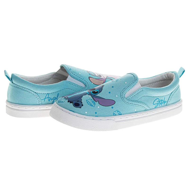 Slip-On Stitch &amp; Angel Azul Bebê com Folhagens Tropicais