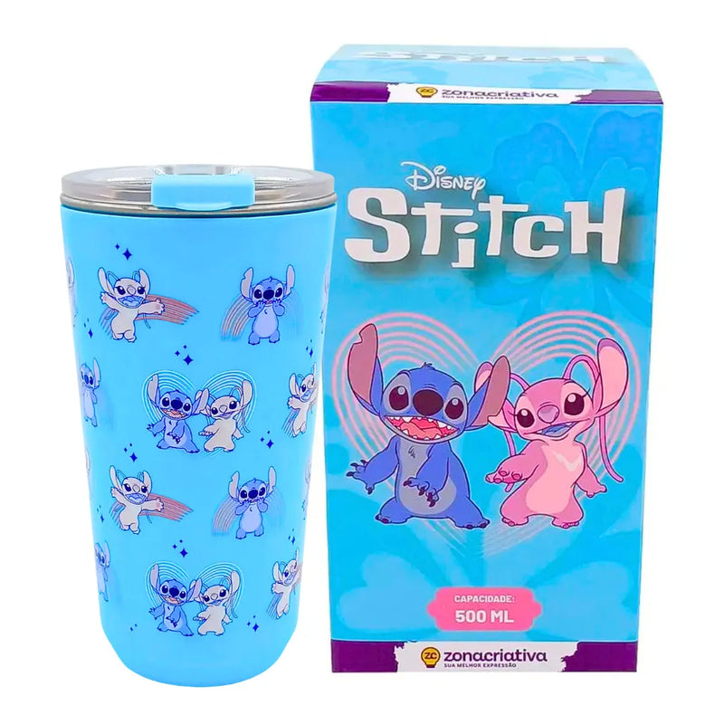 Copo Térmico Sky Inox 500ml Stitch Disney