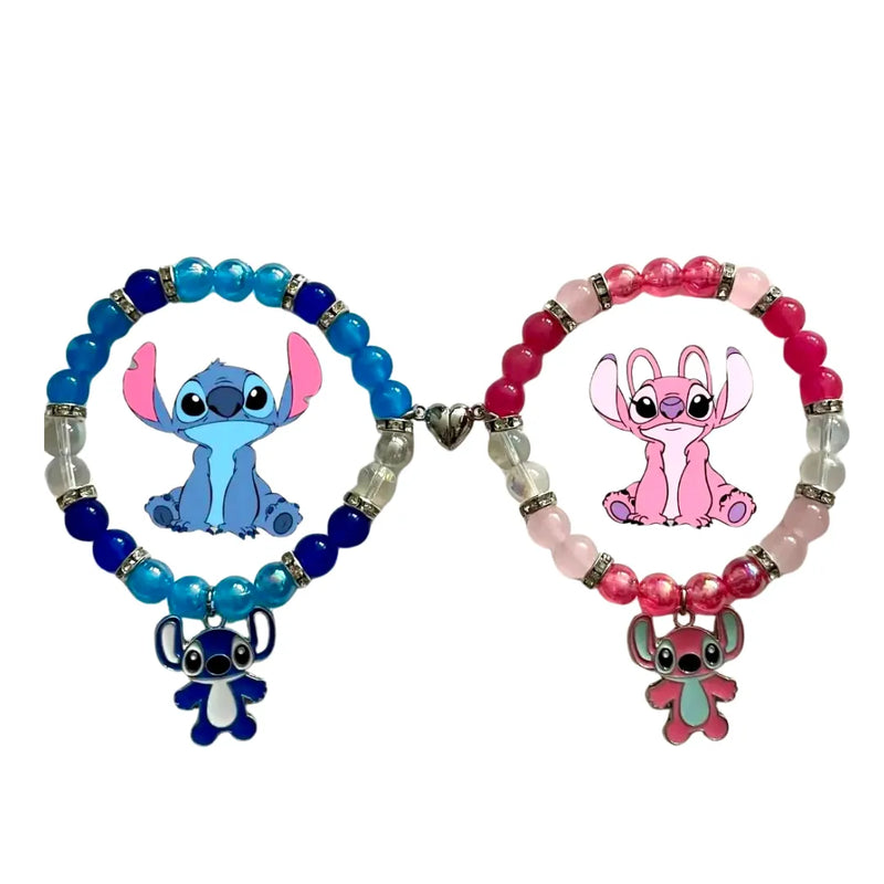 Kit Pulseiras Magnéticas Stitch &amp; Angel